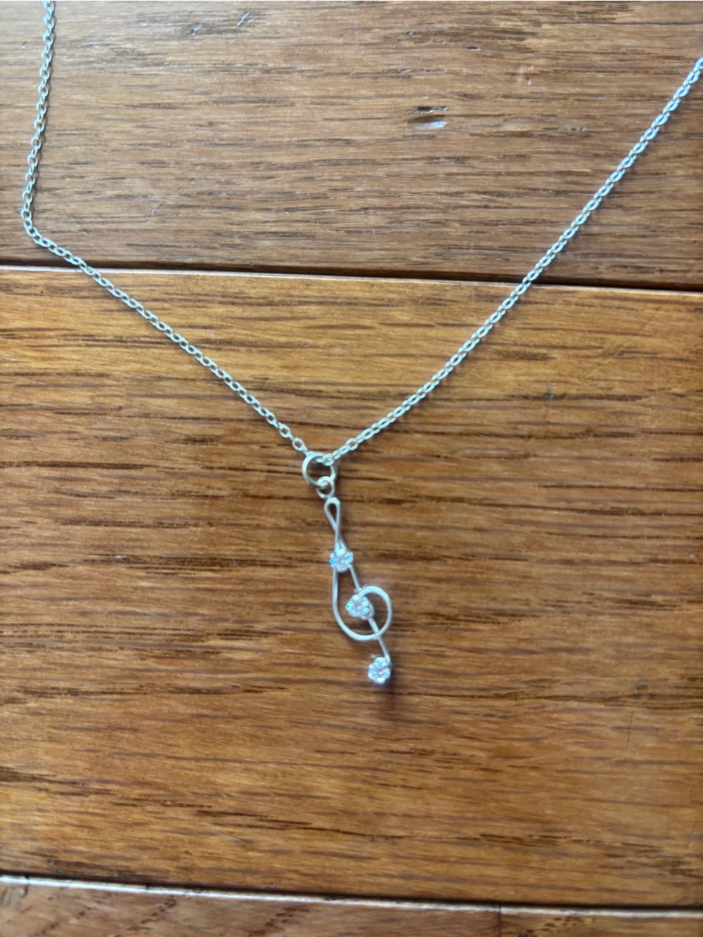 🎼Delicate Sterling Silver Treble Clef Chain Necklace🎼